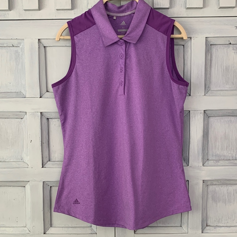 Adidas Golf Women’s Sleeveless Polo Purple Medium